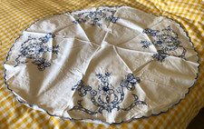 Embroidered tablecloth round for sale  MOLD