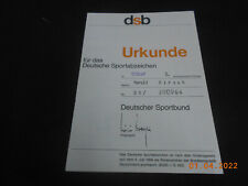 Urkundenheft sportabzeichen si gebraucht kaufen Urkundenheft sportabzeichen si gebraucht kaufen  Friedrichsthal
