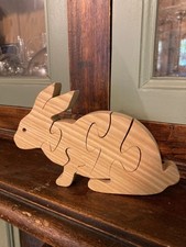 Puzzle lapin bois d'occasion  Nègrepelisse