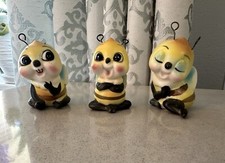 Vintage Josef Originals Buggy Bugs Bumblebee Abelha Antropomórfica Conjunto de 3 comprar usado  Enviando para Brazil
