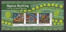 AUSTRÁLIA 2025 NGANA NYITTING Bloco de ARTE INDÍGENA, MINI FOLHA SEM MARCA DE CHARNEIRA - em estoque comprar usado  Enviando para Brazil