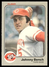 Johnny Bench 1983 Fleer Cincinnati Reds #584 quase em perfeito estado ou melhor comprar usado  Enviando para Brazil
