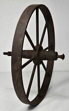 Antiga roda de buggy de carroça de metal rústico ferro sólido 14" decoração primitiva de fazenda comprar usado  Enviando para Brazil