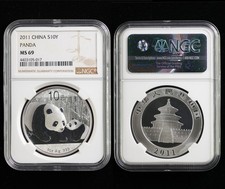 2011 China S10Y Panda prata NGC MS 69 comprar usado  Enviando para Brazil