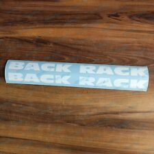 BACK RACK Conjunto de Adesivos de Vinil Branco de Substituição Caminhão Palavra Dividida 9" Cada comprar usado  Enviando para Brazil