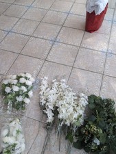 Artificial flowers white for sale  ILFORD