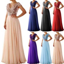 Novo Vestido Maxi Decote V Lady Glitter Lantejoulas Vestido de Noite Vestido Longo Vestido de Coquetel, usado comprar usado  Enviando para Brazil