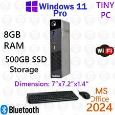 Lenovo ThinkCentre M93P Tiny i5 8GB 500GB SSD Win11Pro PC WiFi A/C Office 2024, usado comprar usado  Enviando para Brazil