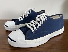Usado, Vintage Converse Jack Purcell Masculino 8.5 Lona Feito nos EUA Azul Branco MUITO RARO comprar usado  Enviando para Brazil