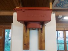 Cisterna sanitária de ferro fundido restaurada STOM "Burlington" da década de 1930 com primer 3 galões, usado comprar usado  Enviando para Brazil