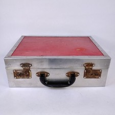 Vintage Roll-Away Skate Company Estojo de Metal Vermelho Verde Dentro Sem Chave, usado comprar usado  Enviando para Brazil