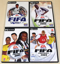 4 PC SPIELE SAMMLUNG - FIFA 2001 2002 2003 2004 - SOCCER FOOTBALL FUSSBALL EA comprar usado  Enviando para Brazil