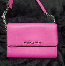 Bolsa tiracolo Michael Kors jet set carteira de viagem couro framboesa corrente comprar usado  Enviando para Brazil