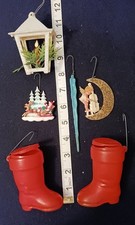 Antigo enfeites de Natal Papai Noel (para doces) lanterna bota, 3D Sants, anjo com violino, além disso comprar usado Antigo enfeites de Natal Papai Noel (para doces) lanterna bota, 3D Sants, anjo com violino, além disso comprar usado  Enviando para Brazil