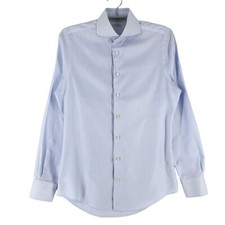 Camisa Suitsupply listrada formal azul extra slim fit tamanho 37 - 14, usado comprar usado  Enviando para Brazil
