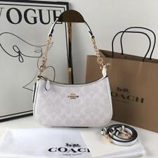 COACH CA548 Biała damska torba na ramię teri z podpisem płótno złoty outlet #GBS, używany na sprzedaż  Wysyłka do Poland