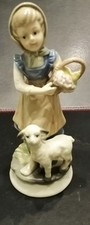 Figurine. shepherdess lamb. for sale  GREAT YARMOUTH