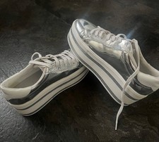 Plateauschuhe sneaker silber gebraucht kaufen  Frankfurt am Main