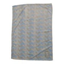 Cobertor de bebê Baby Essentials azul cinza Chevron ziguezague ursinho de pelúcia , usado comprar usado  Enviando para Brazil
