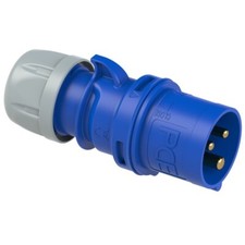 Plugue redondo macho PCE azul 16 amp 3 pinos 2P+E 240V 16A Ceeform Commando IP44 comprar usado  Enviando para Brazil