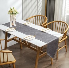 Corredor de mesa Balcony & Falcon 14”x 71” cinza sedoso impermeável comprar usado  Enviando para Brazil
