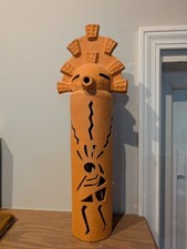 ROBIN CHLAD Terra Cotta Luminaria 1989 design "Mudhead Warrior".  19" de altura comprar usado  Enviando para Brazil