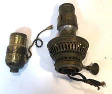 Queimador antigo de latão convertido a óleo lâmpada Leviton puxar corrente soquete queimador queimador comprar usado  Enviando para Brazil