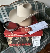 Novo Na Caixa Stetson 5X Castor Tan Rancher Chapéu Cowboy Ocidental 7 1/8 comprar usado  Enviando para Brazil