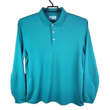 Camisa polo masculina azul-petróleo Pro Tour Air Play manga longa 1/4 botão tamanho G comprar usado  Enviando para Brazil