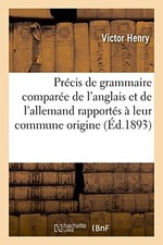 Precis grammaire comparee d'occasion  France