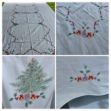 Stitched christmas linen for sale  Palm Coast