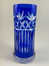 Suporte de vela de cristal azul cobalto cortado para limpar, lâmpada furacão 2 peças comprar usado  Enviando para Brazil