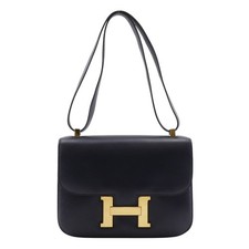 Usado, Bolsa de ombro HERMES Constance 24 vintage azul marinho/ouro caixa de ferragens carf feminina comprar usado  Enviando para Brazil