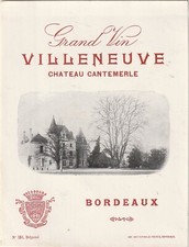 Etiquettes chateau cantemerle d'occasion  Targon