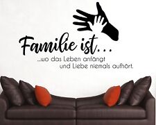 Wandtattoo wohnzimmer familie gebraucht kaufen  Vogtsburg im Kaiserstuhl