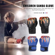 2 peças luvas de boxe infantis luvas de treinamento de couro ecológico respiráveis para saco de pancadas, usado comprar usado  Enviando para Brazil