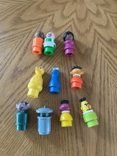 Vintage Fisher Price Little People Ulica Sezamkowa Postacie Kompletny zestaw #938 na sprzedaż  Wysyłka do Poland