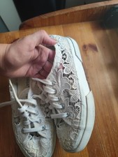 Superga bianche macramè usato  Verona