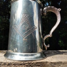 Masonic pewter tankard for sale  CONSETT