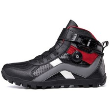 Botas masculinas antiderrapantes para motocicleta resistente ao desgaste sapatos de motocross cinza comprar usado  Enviando para Brazil
