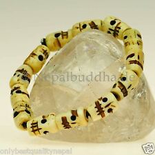 Pulseira Crânio Branco Osso Esculpido Elástico Crânio Balancim Presente comprar usado  Enviando para Brazil