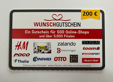 Wunschgutschein 200 code gebraucht kaufen  Hannover