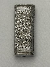 Estojo de isqueiro vintage filigrana prata esterlina 925 design floral Bic 26,4 g comprar usado  Enviando para Brazil