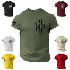 Camiseta masculina manga curta algodão treino academia EUA estrelas bandeira americana comprar usado  Enviando para Brazil
