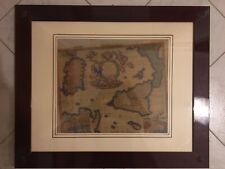 Quadro cartina pergamena usato  Leonforte