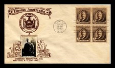 CAPA DOS EUA REMINGTON FAMOSOS AMERICANOS FDC SCOTT 888 BLOCO DE 4 FOTOS CROSBY comprar usado  Enviando para Brazil