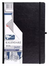 Kalendarz Jazz A4 2026 - Czarny Twarda Oprawa na sprzedaż  PL