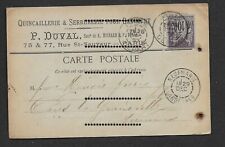 1897 : ENTIER SAGE REPIQUE QUINCAILLERIE P. DUVAL PARIS  comprar usado  Enviando para Brazil