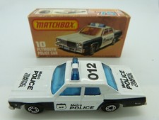 Matchbox Lesney Superfast 10 Plymouth carro de polícia base pintada de prata na caixa, usado comprar usado  Enviando para Brazil