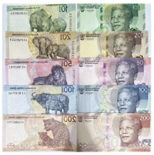 Set 5 Billetes Sudáfrica 2023 10 20 50 100 200 Rand P 148 149 150 151 152 UNC segunda mano  Embacar hacia Mexico